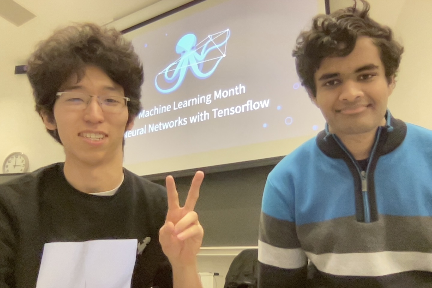 Jeremias and I on the last lecture (Introduction to Neural Networks)